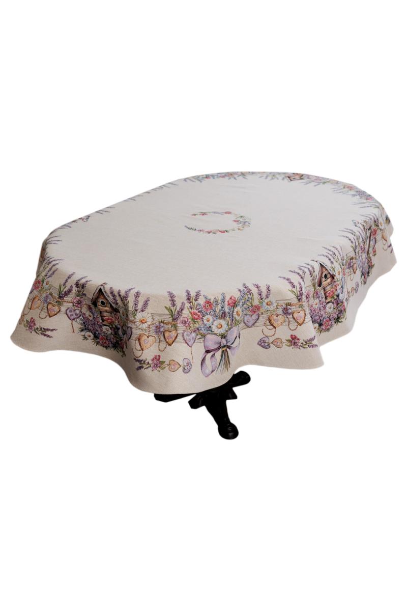 Lavender Fields Oval Tablecloth
