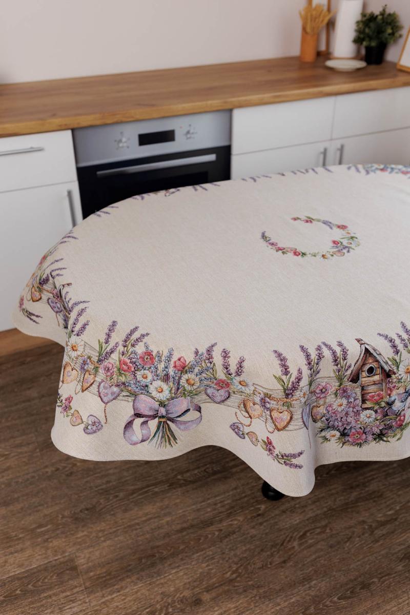 Lavender Fields Oval Tablecloth
