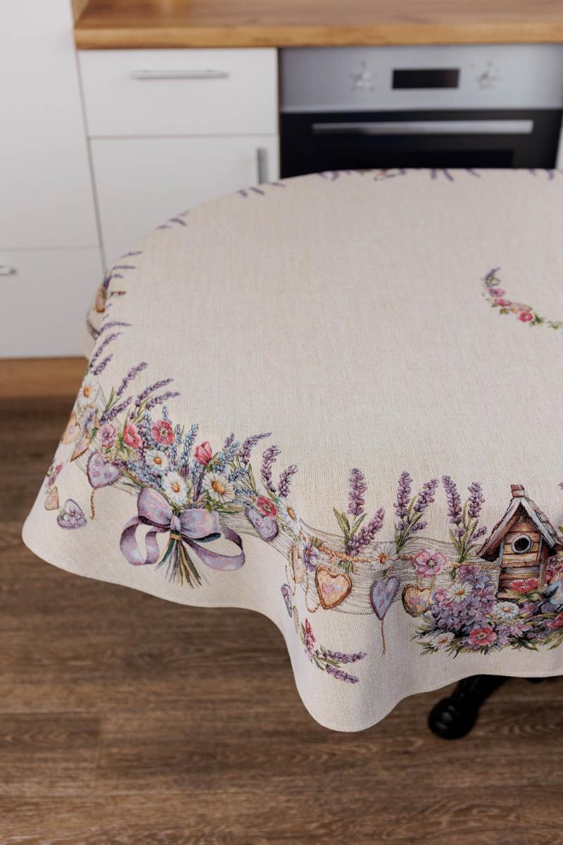 Lavender Fields Round Tablecloth