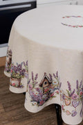 Lavender Fields Round Tablecloth