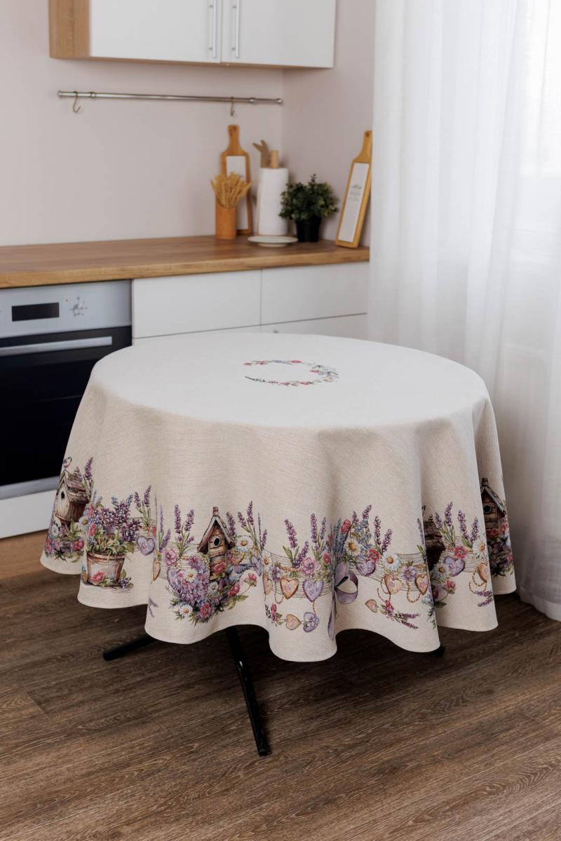Lavender Fields Round Tablecloth