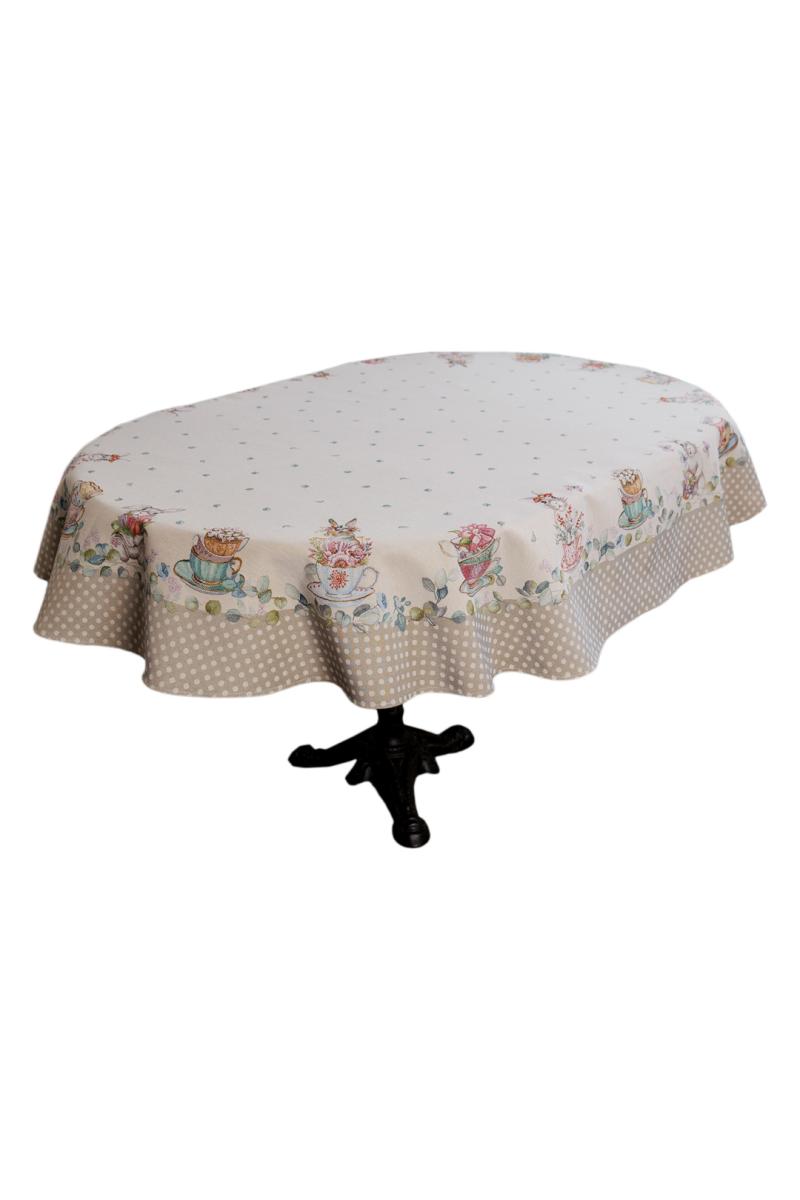 Charm Garden Oval Tablecloth