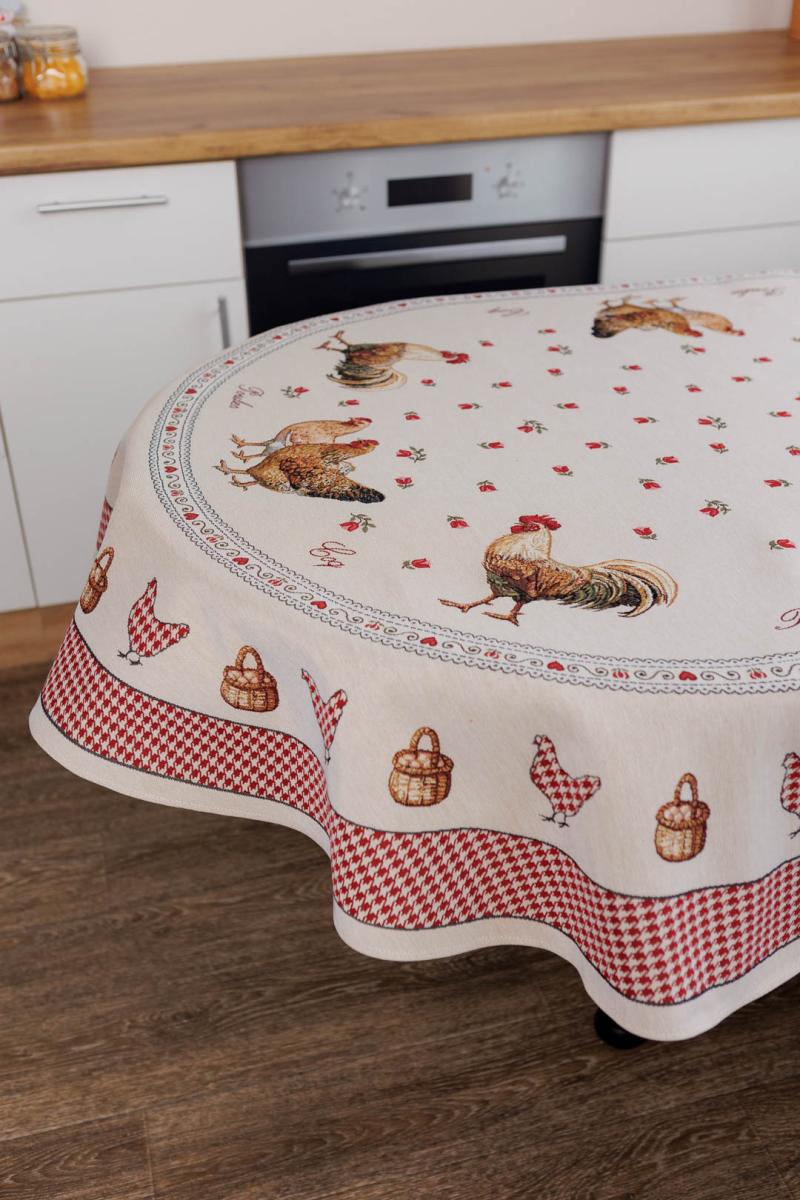 Heritage Bloom Oval Tablecloth