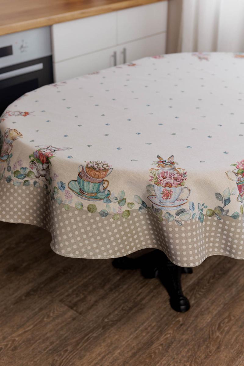 Charm Garden Oval Tablecloth