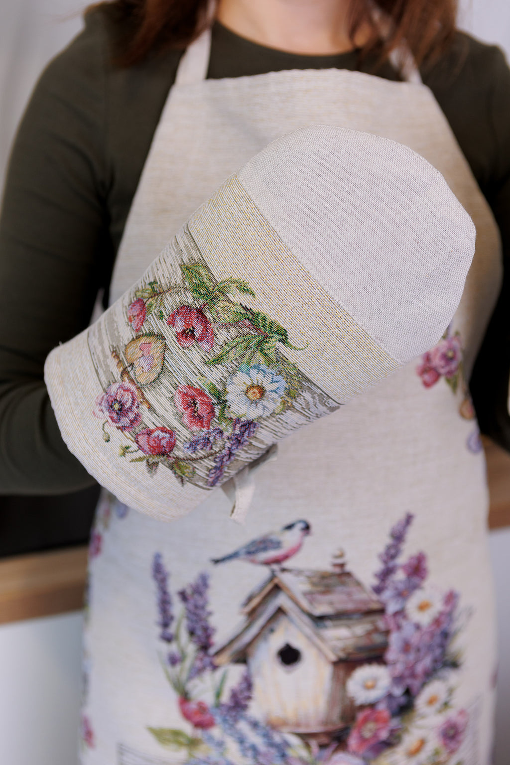 Kitchen Set Lavender Mitt+Potholder+Apron