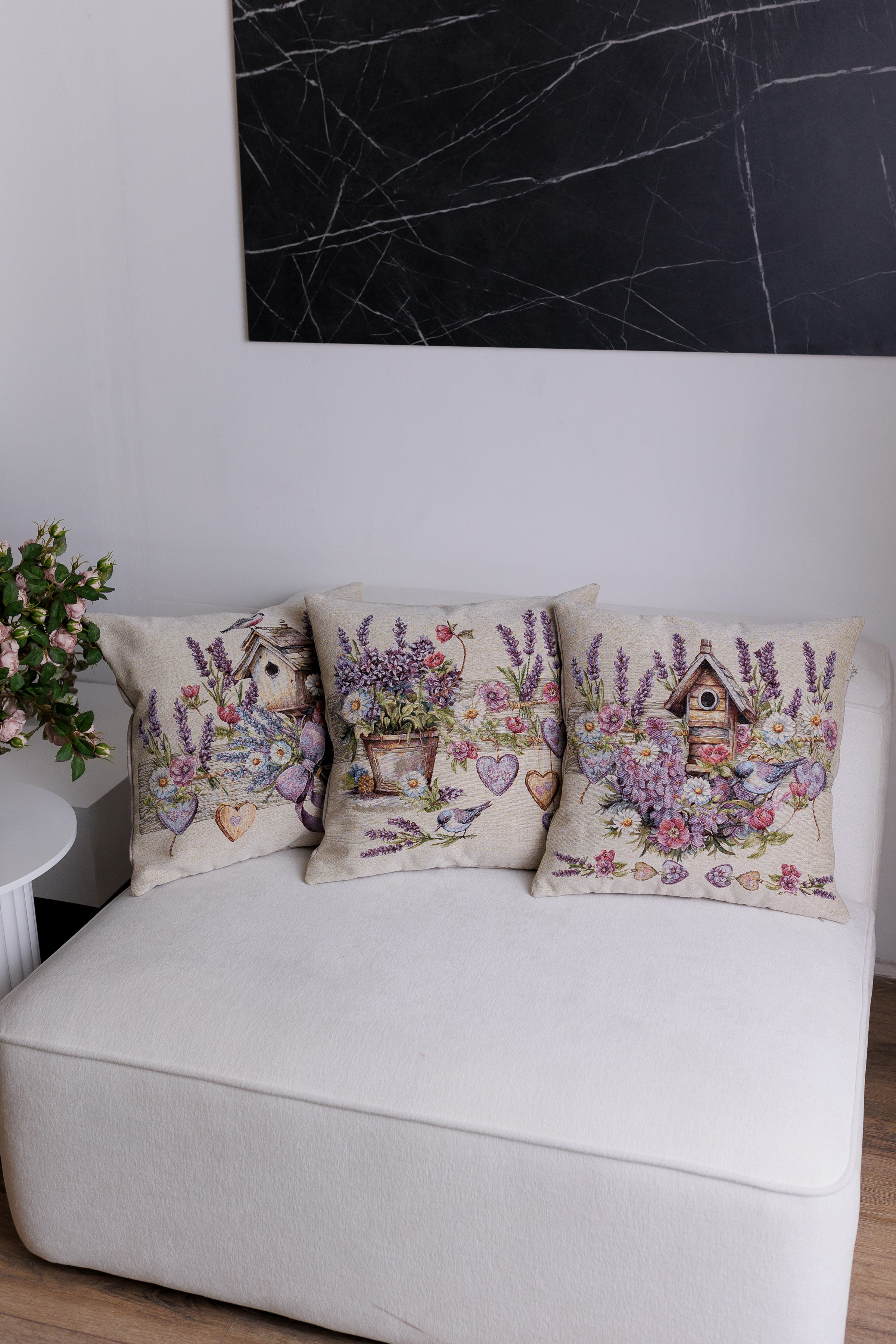 Pillow Covers Set Lavender 18×18 inches (45×45 cm) - Set of 3