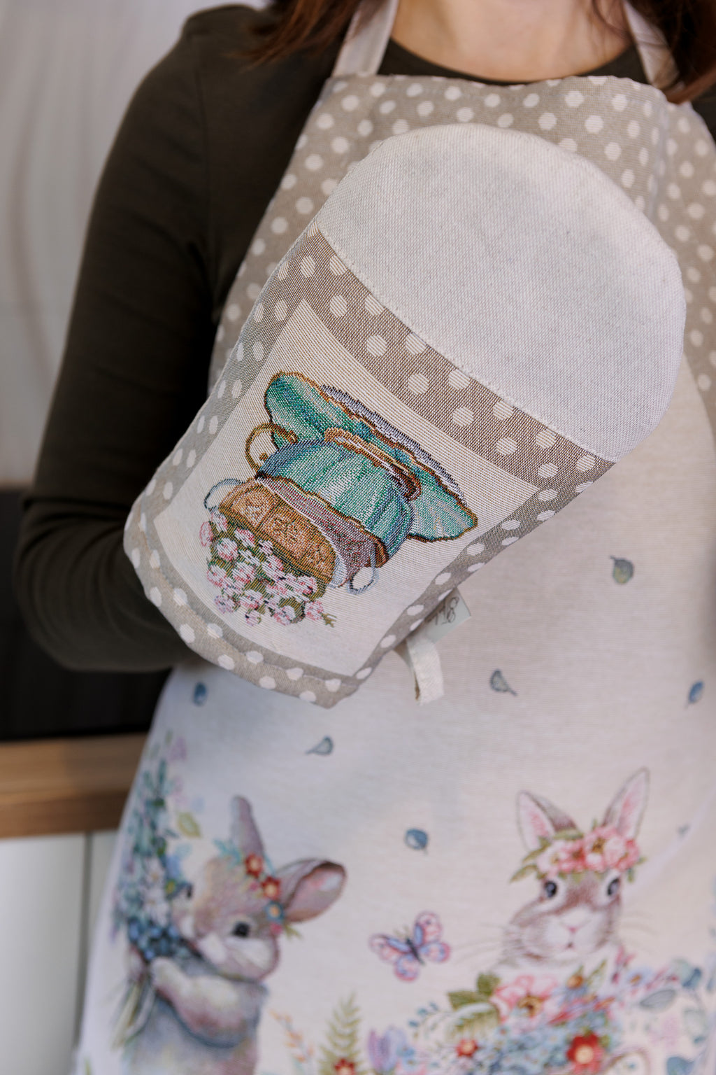 Kitchen Set Charm Mitt+Potholder+Apron