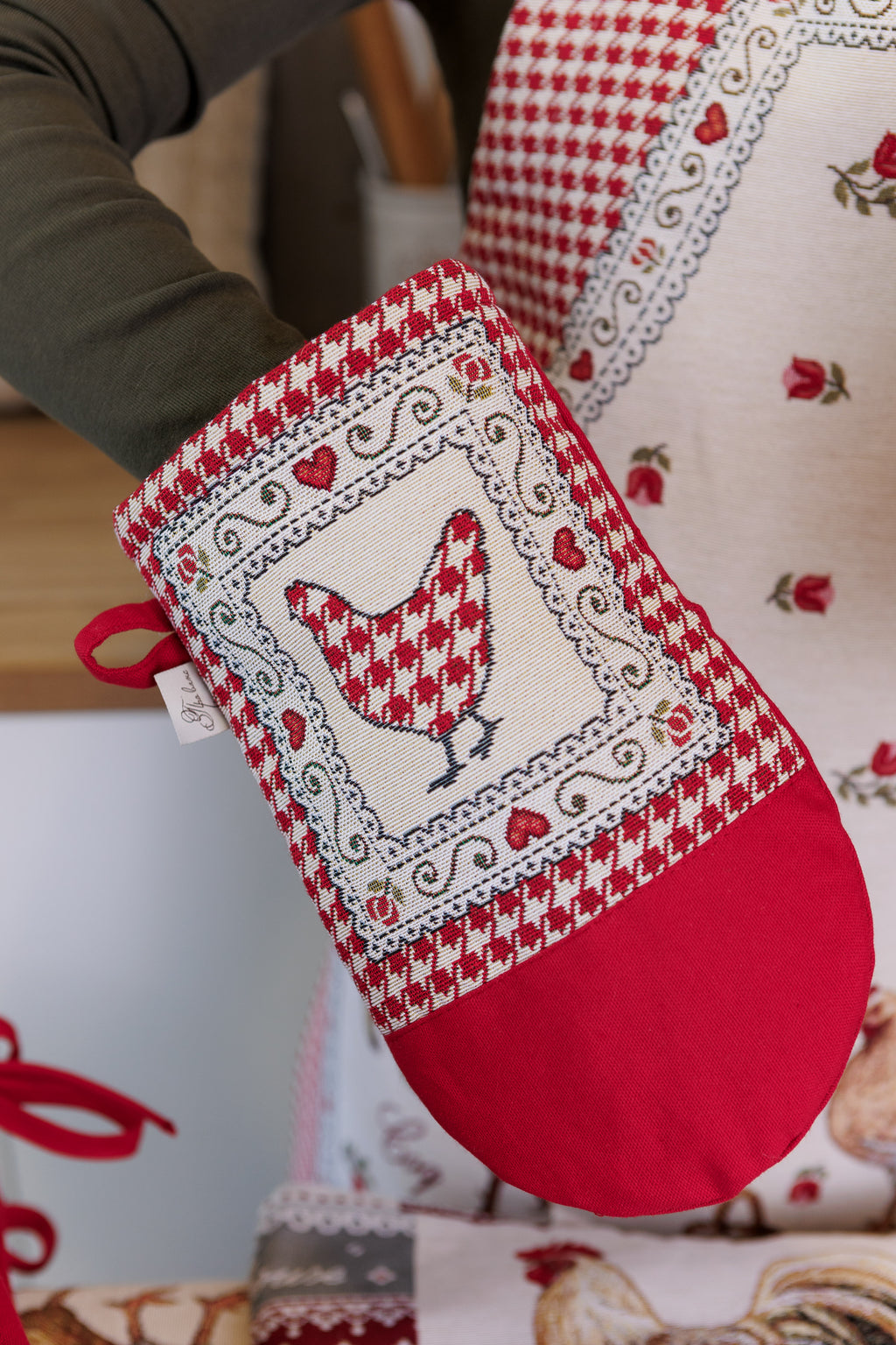 Kitchen Set Heritage Mitt+Potholder+Apron